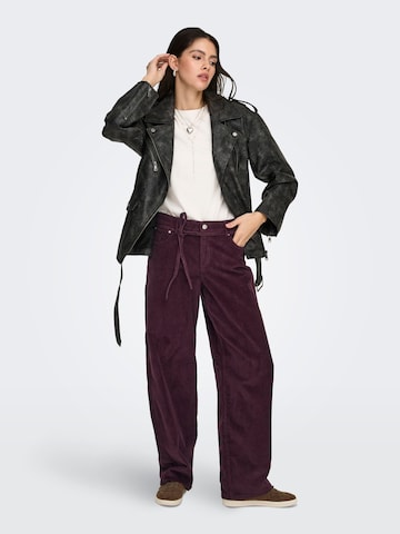 ONLY Loose fit Trousers 'ONLGianna-Global' in Red