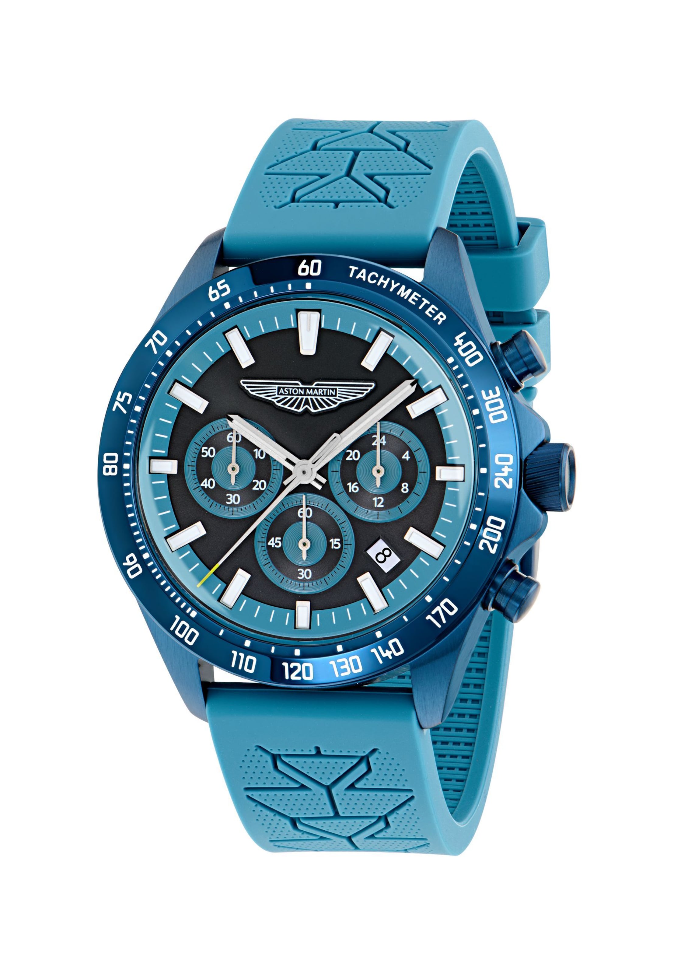 Aston Martin Analoguhr ' SPT ' in Blau