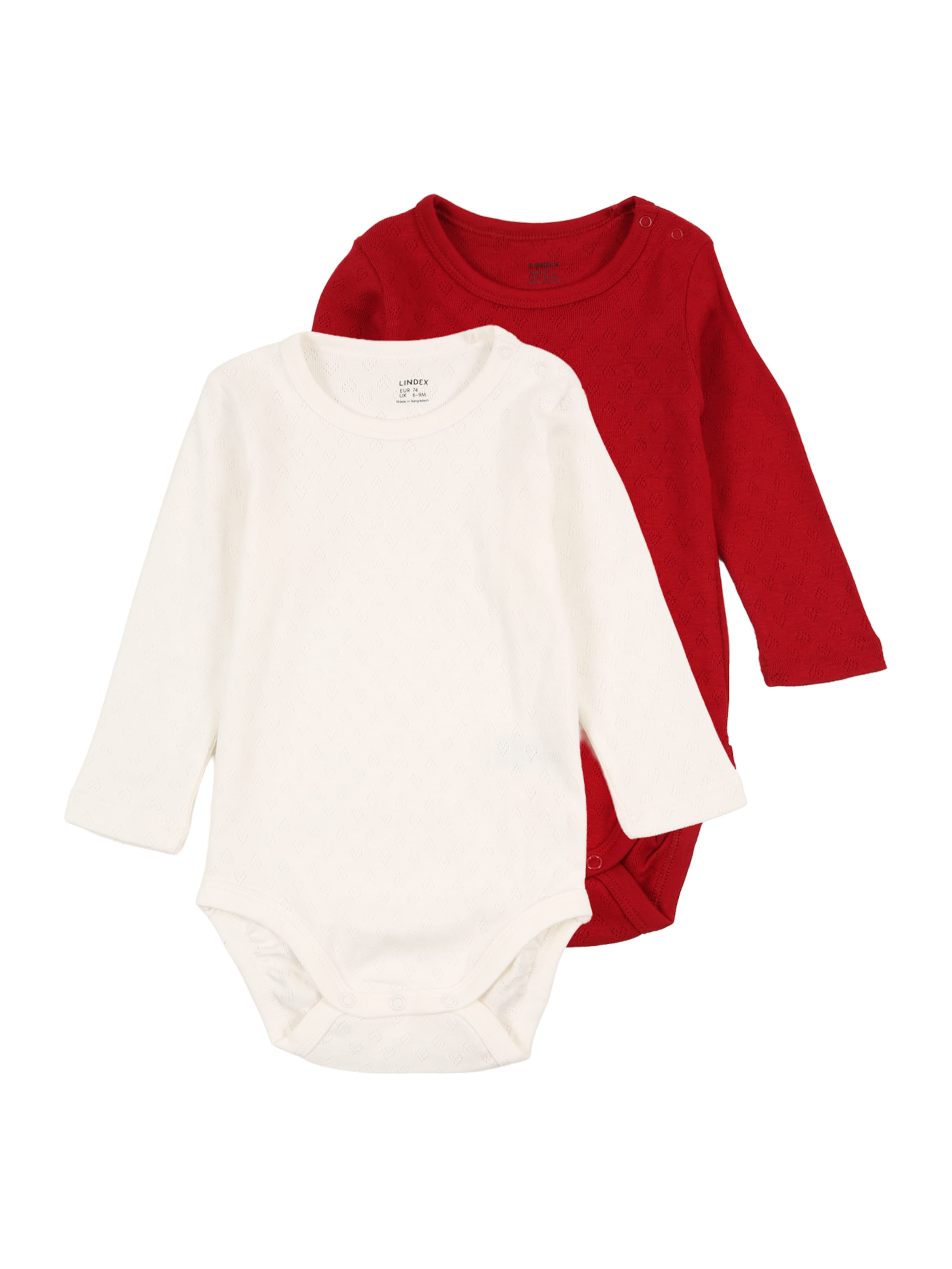 Lindex Ползунки/боди в Красный: спереди