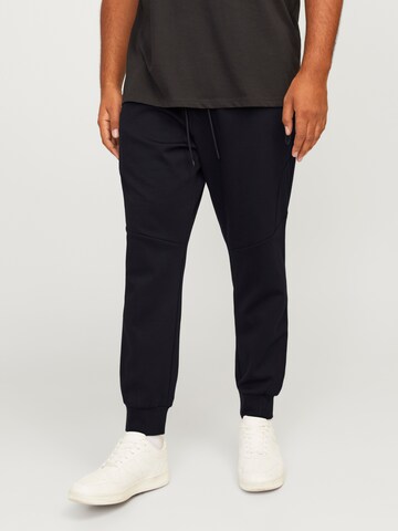 Jack & Jones Plus Zwężany krój Spodnie 'JJFUSION' w kolorze czarny: przód