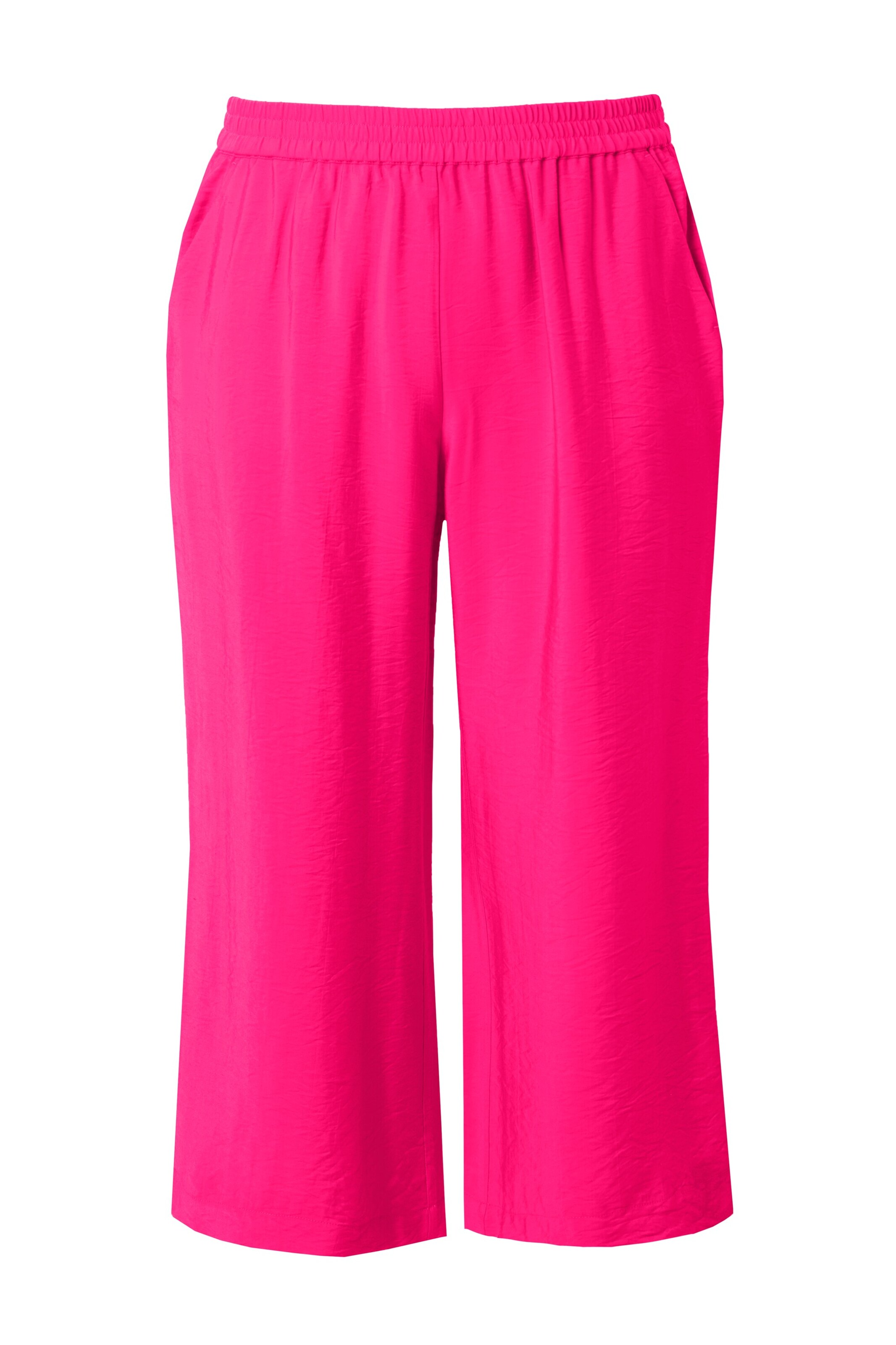 Ulla Popken Wide leg Broek in Roze: voorkant