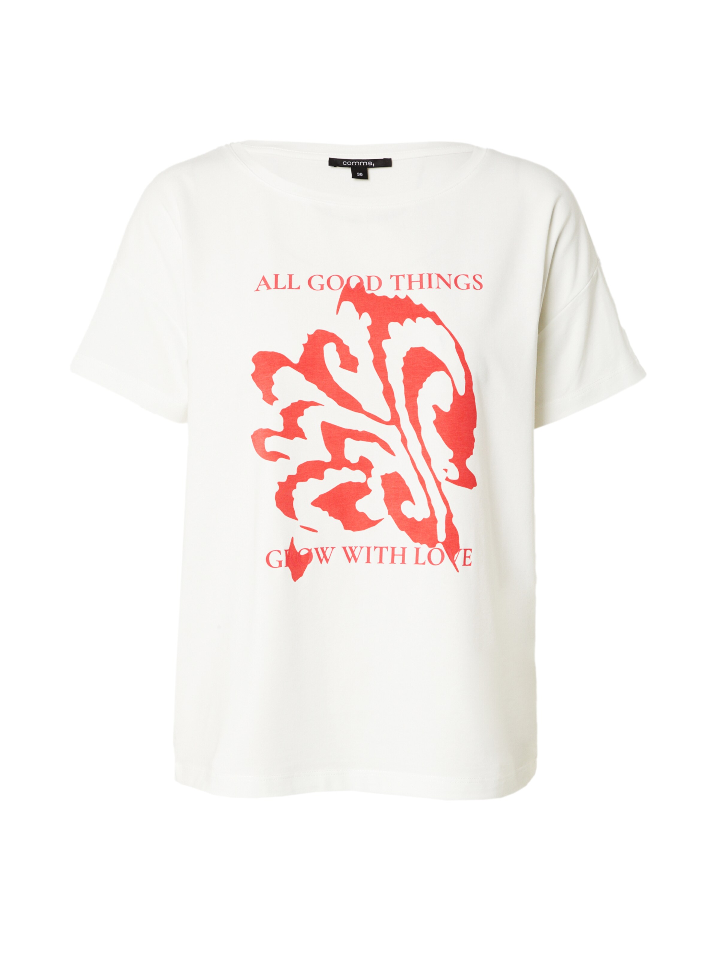 T-shirt COMMA en blanc : devant