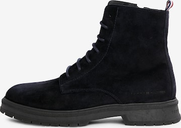 TOMMY HILFIGER Lace-Up Boots in Blue: front