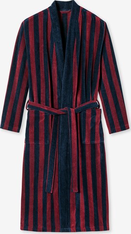 uncover by SCHIESSER Long Bathrobe in Blue: front