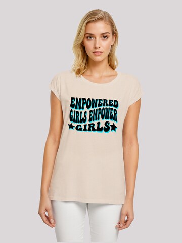 T-shirt 'Internationaler Frauentag Empowered Girls Power' F4NT4STIC en beige : devant