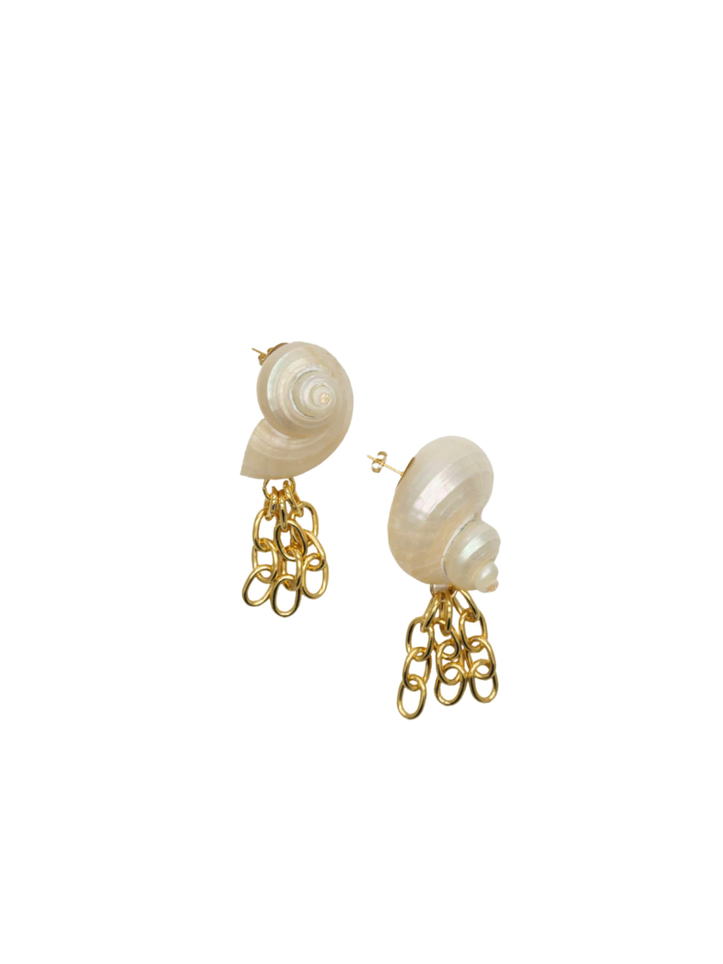 Boucles d'oreilles 'Monik' LA MAISON GISEL B. en blanc : devant