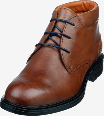 VANLIER Lace-Up Boots 'Berner' in Brown: front