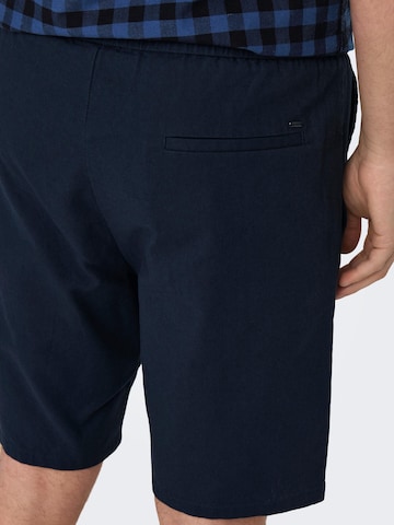 Only & Sons Regular Trousers 'Linus' in Blue