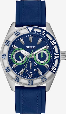 GUESS Analog watch 'LETTERMAN' in Blue: front