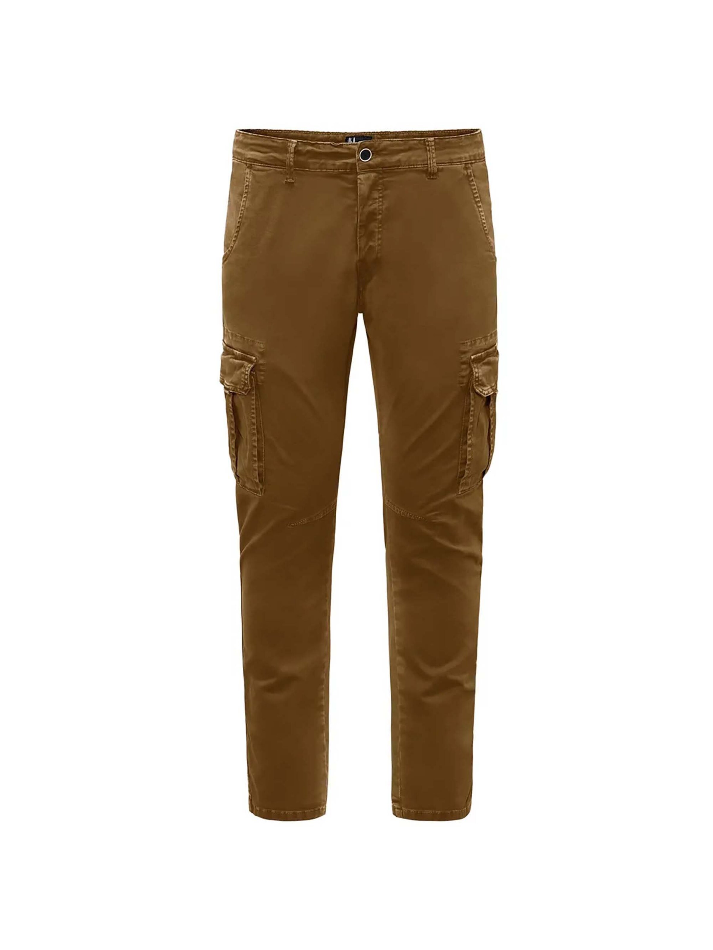 BOMBOOGIE Slim fit Trousers in Brown: front