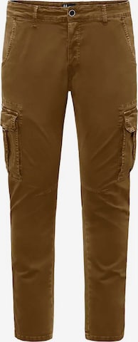 BOMBOOGIE Slimfit Cargohose in Braun: Vorderseite