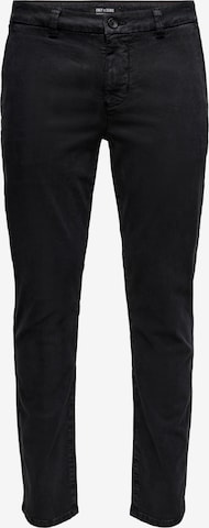 Only & Sons Chino 'Pete' in Zwart: voorkant