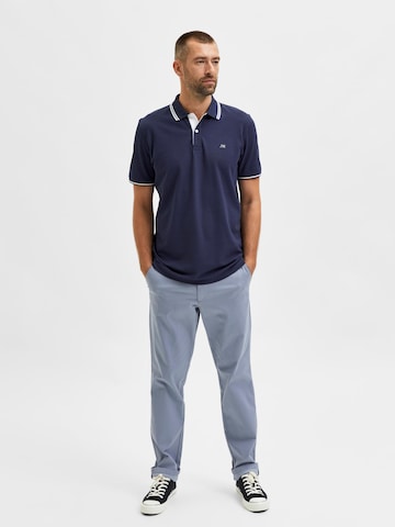 SELECTED HOMME Poloshirt 'Aze' in Blau