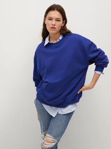 MANGO Sweatshirt 'POLKA' i blå: forside