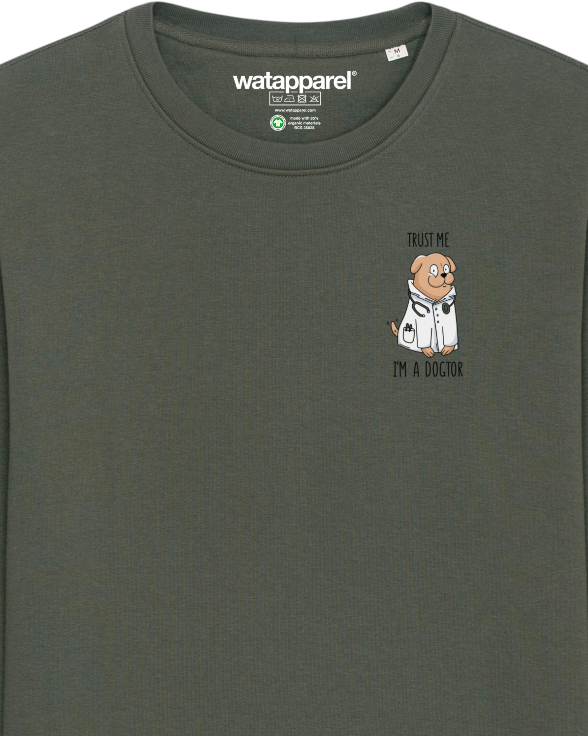 Watapparel Sweatshirt ' Dogtor ' in Green