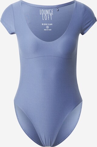 River Island Shirt bodysuit in Blue: front