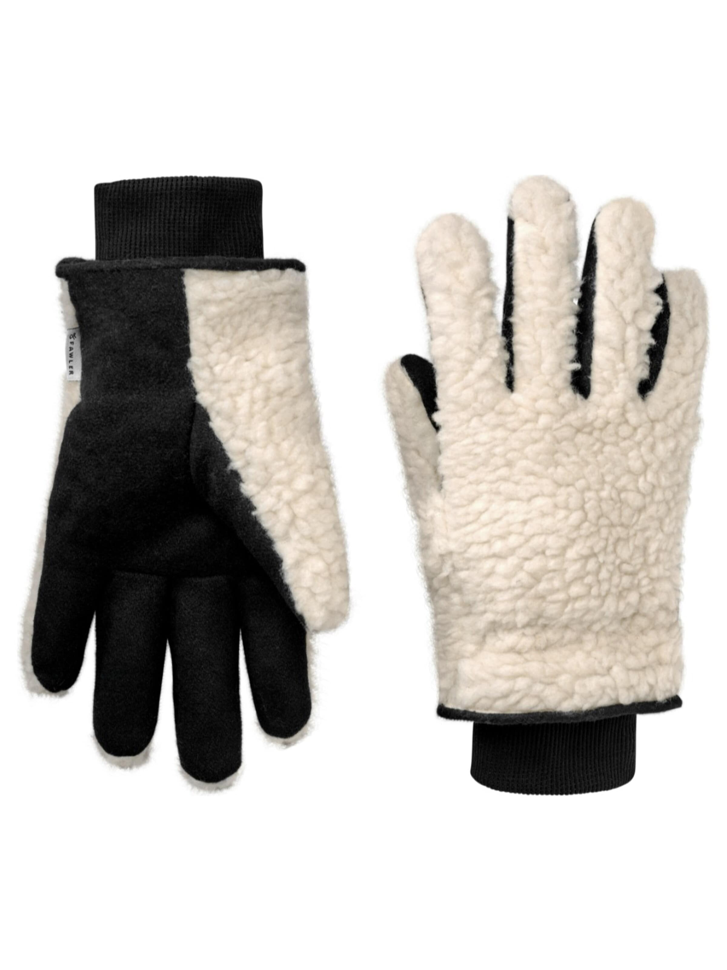 Fawler Fingerhandsker 'PolarPlush' i hvid: forside