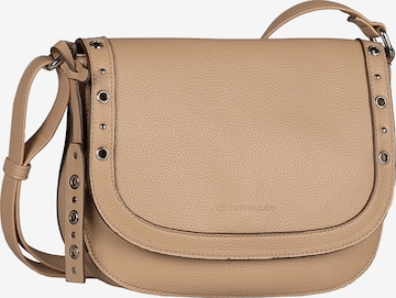 Geantă de umăr 'Elaria' de la TOM TAILOR pe maro: față