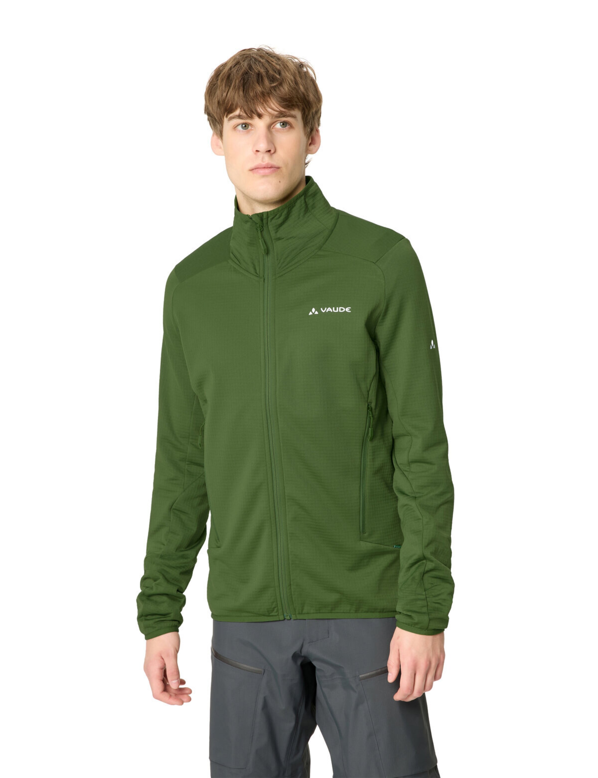 VAUDE Athletic fleece jacket 'Monviso' in Green: front