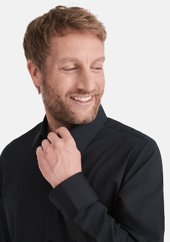 Stooker Men Regular fit Button Up Shirt 'Hugh' in Black