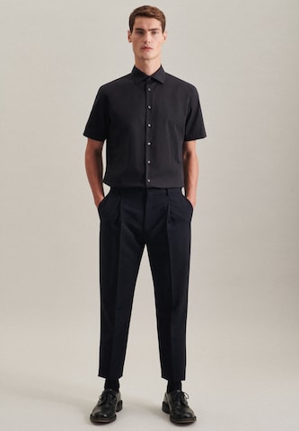 SEIDENSTICKER Slim fit Button Up Shirt in Black