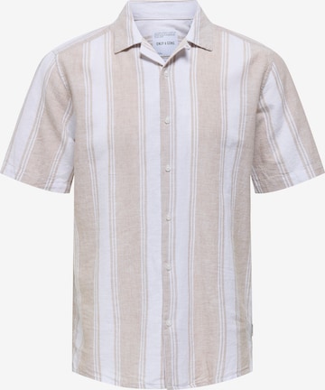 Chemise 'ONSCAIDEN' Only & Sons en beige : devant