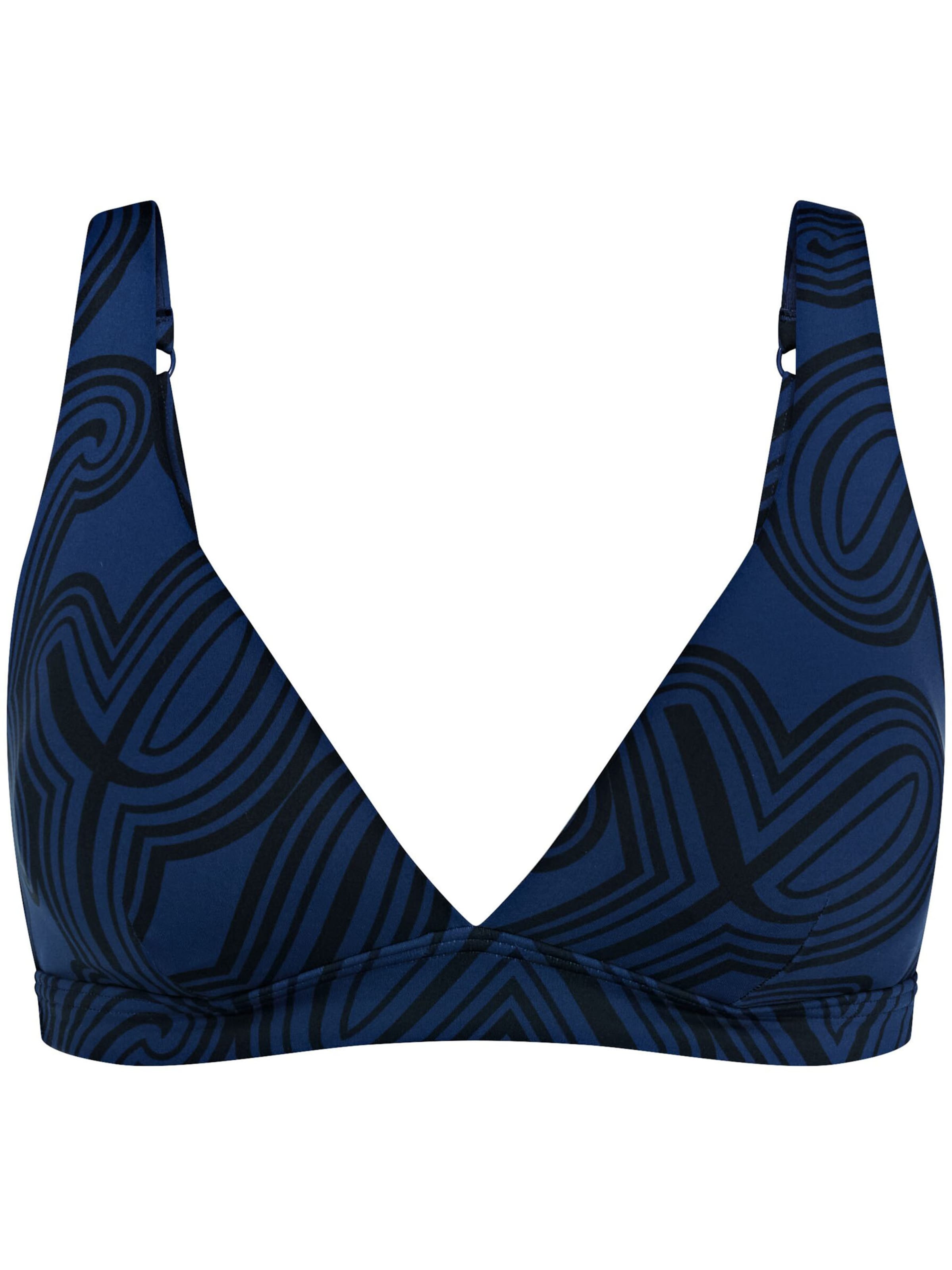 TRIUMPH Triangel Bustier-Bikini-Top ' Flex Smart Summer Plunge ' in Blau: Vorderseite