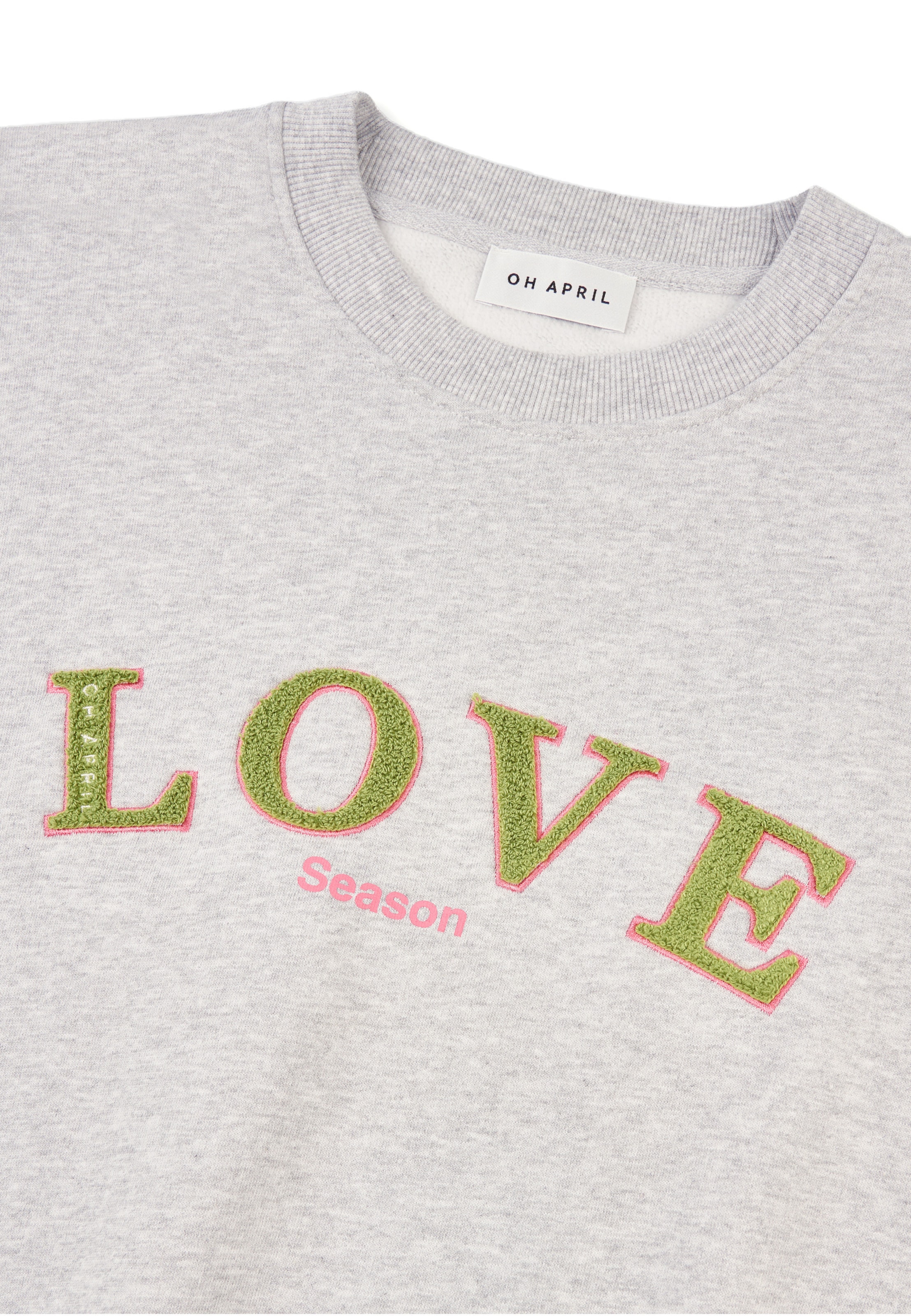 OH APRIL Sweatshirt 'Love' in Grau