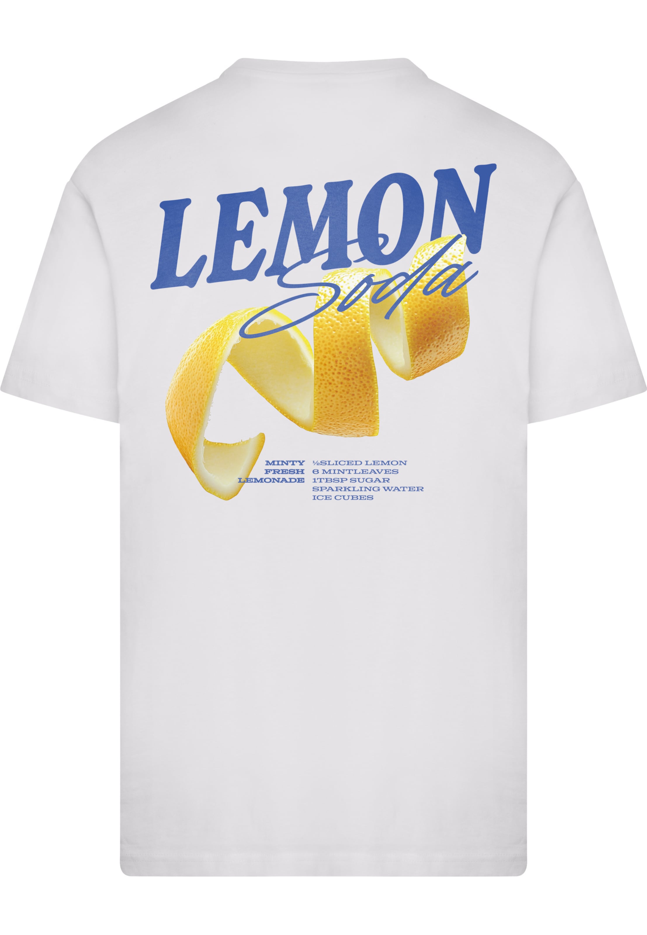 Mister Tee T-Shirt 'Lemon Soda' in Weiß