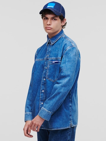 KARL LAGERFELD JEANS Regular fit Button Up Shirt in Blue: front