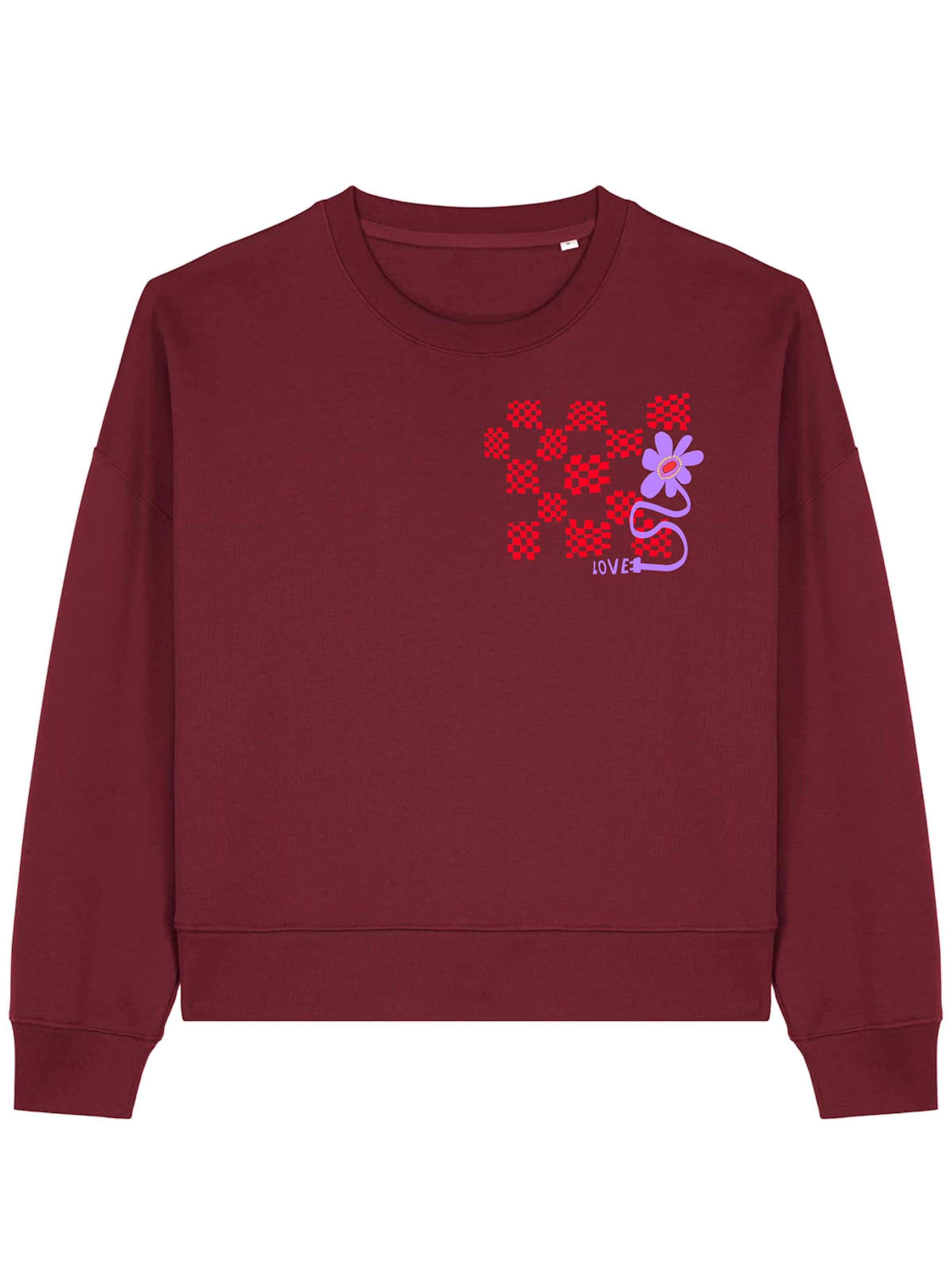 Kultgut Sweater 'Love is a Battery' in Red: front