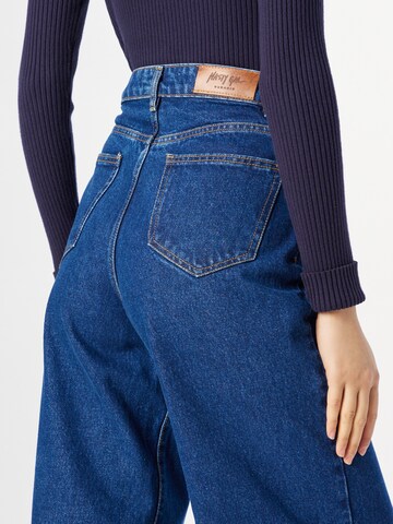 Nasty Gal Szeroka nogawka Jeansy w kolorze niebieski
