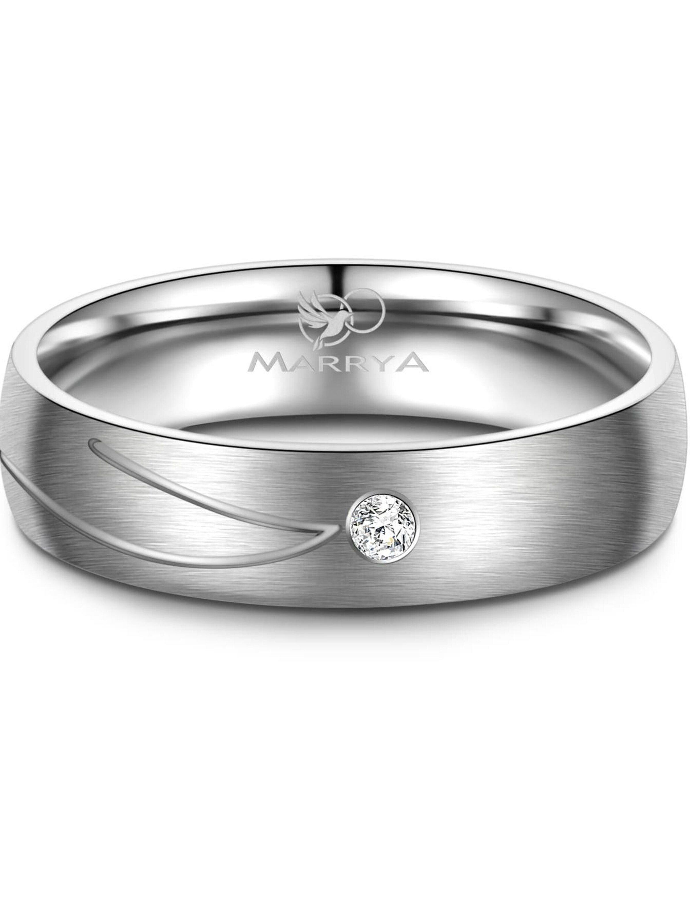 MARRYA Ring 'MARRYA TI-04 Ehering aus Titan' in Silver