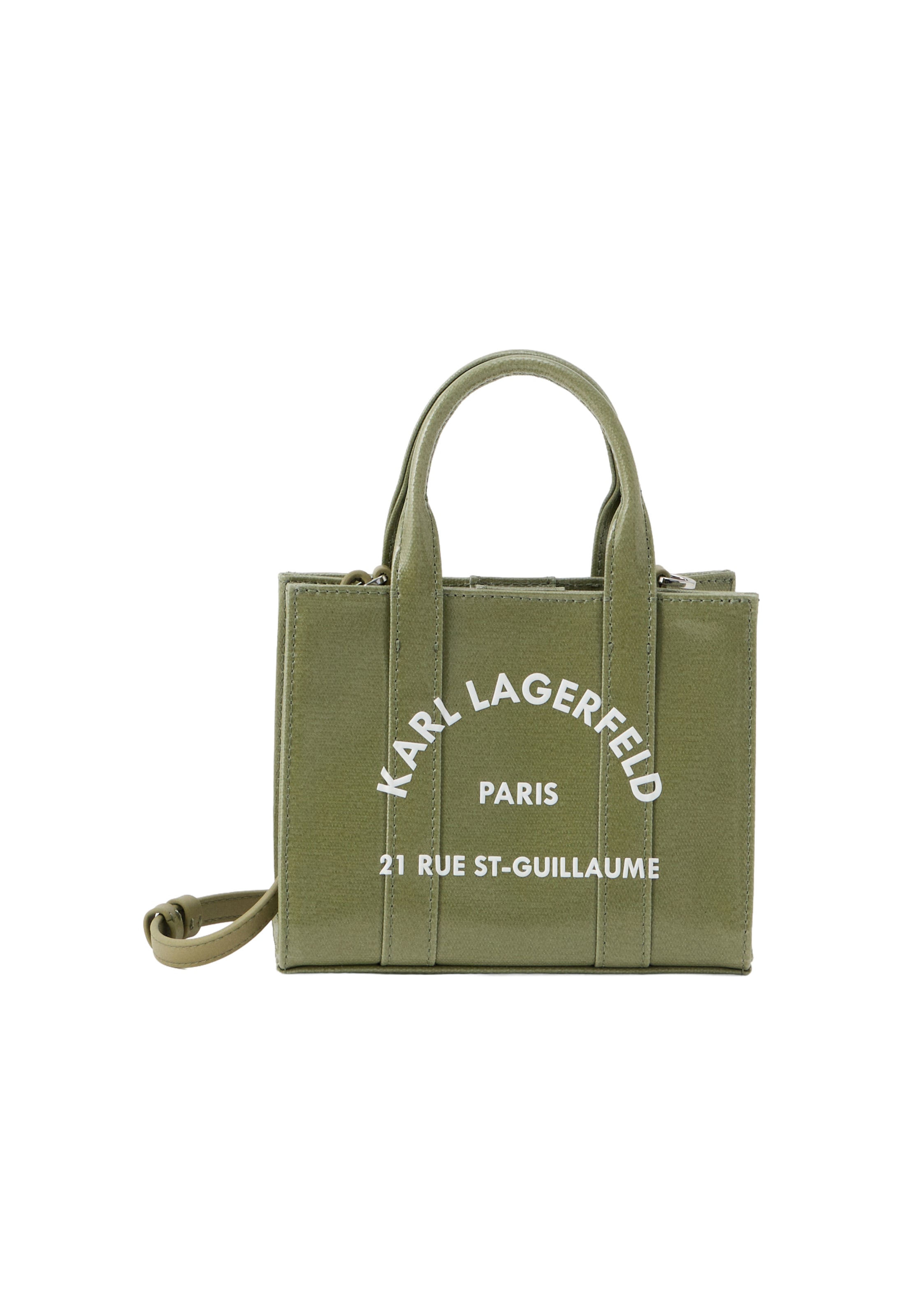 Borsa a mano di Karl Lagerfeld in verde: frontale