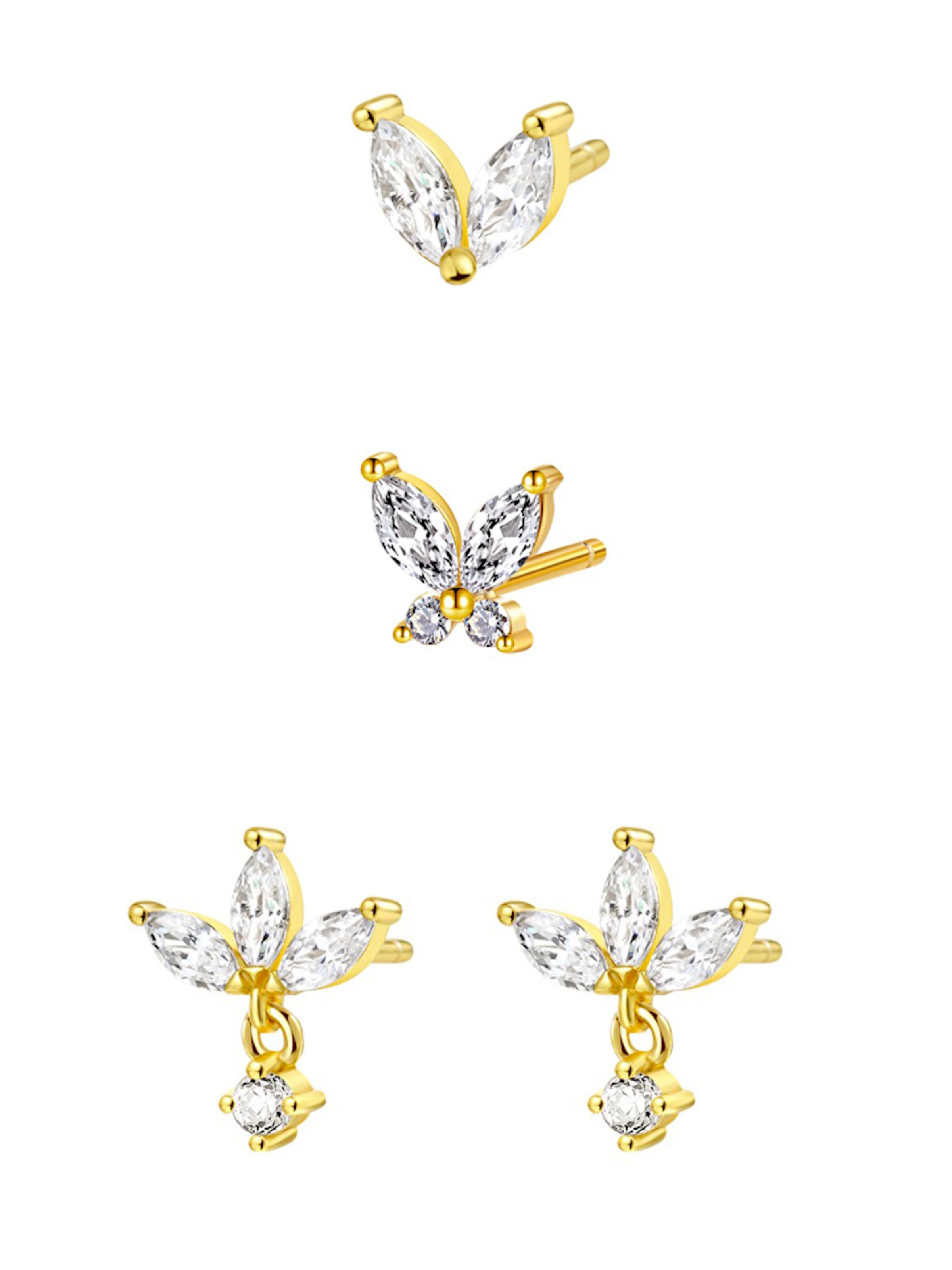 Hey Happiness Ohrringe 'Floral'‌‌‌‌‌‌‌ in Gold