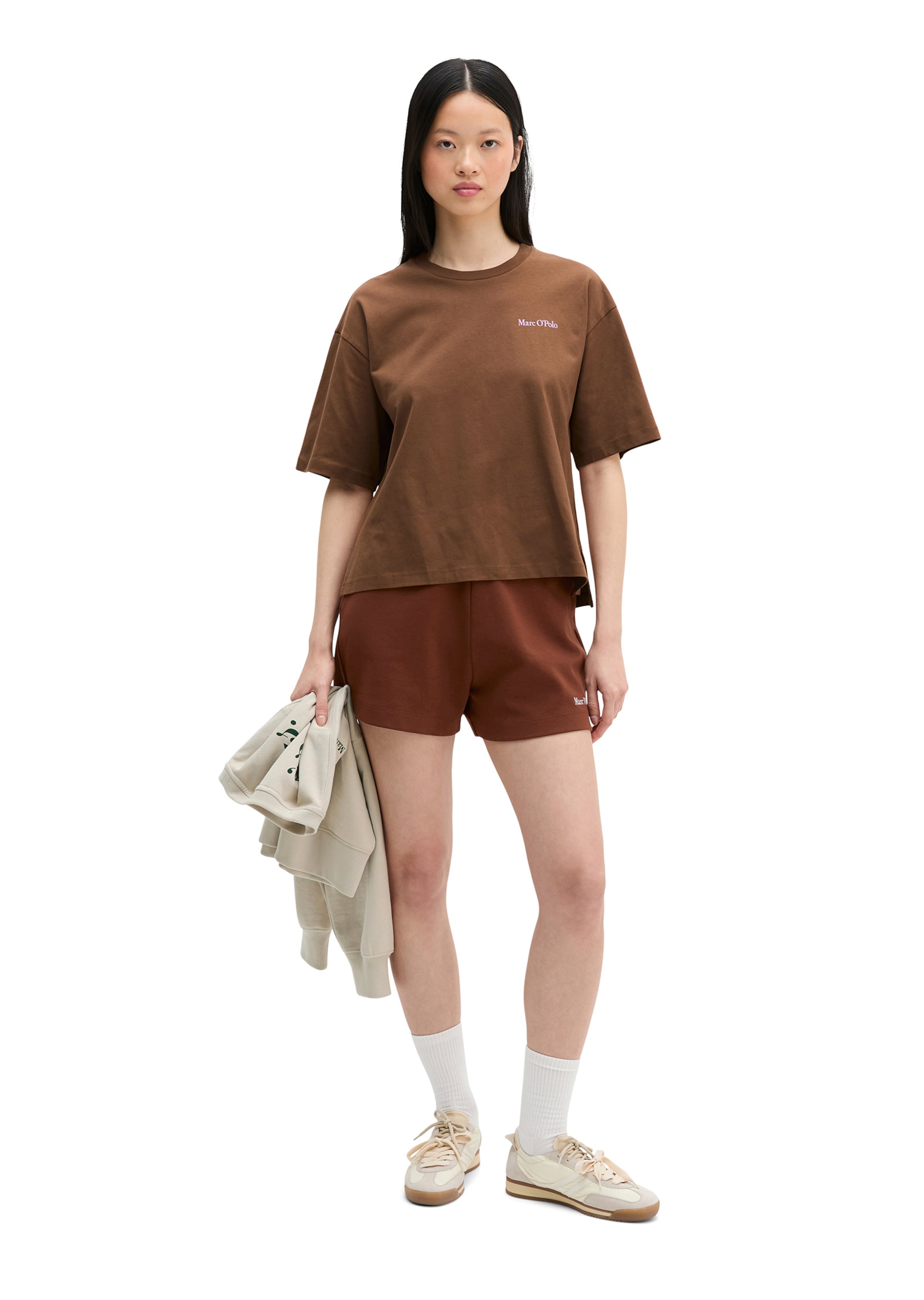 Marc O'Polo Shirt in Bruin: voorkant