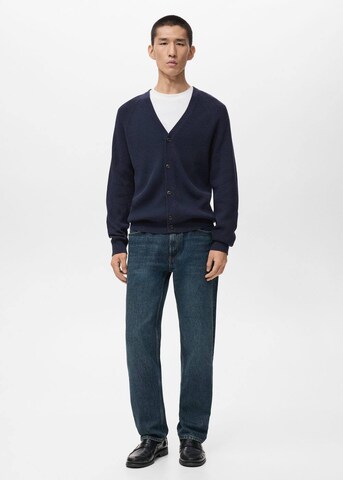 MANGO MAN Strickjacke 'Hodei' in Blau