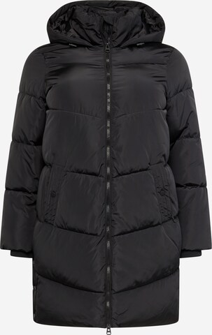 Vero Moda Curve Płaszcz zimowy 'CHALSEY' w kolorze czarny: przód