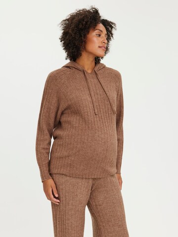 Vero Moda Maternity Sweater 'Lulu Lefile' in Brown: front