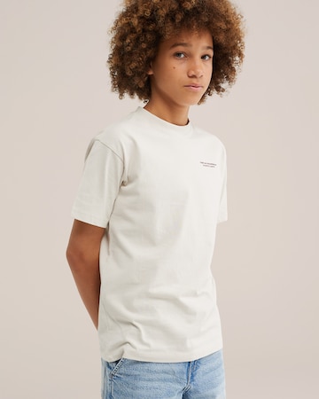T-Shirt WE Fashion en beige : devant