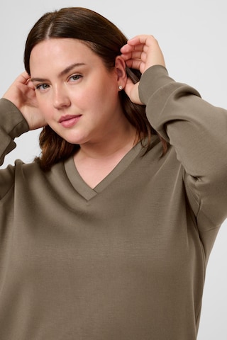 KAFFE CURVE Sweatshirt 'KCannita' in Brown