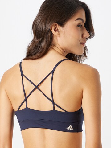 ADIDAS PERFORMANCE Bustier Športni nederček | modra barva