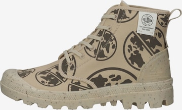 Palladium Lace-Up Boots in Beige