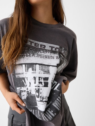 Bershka Shirt in Zwart