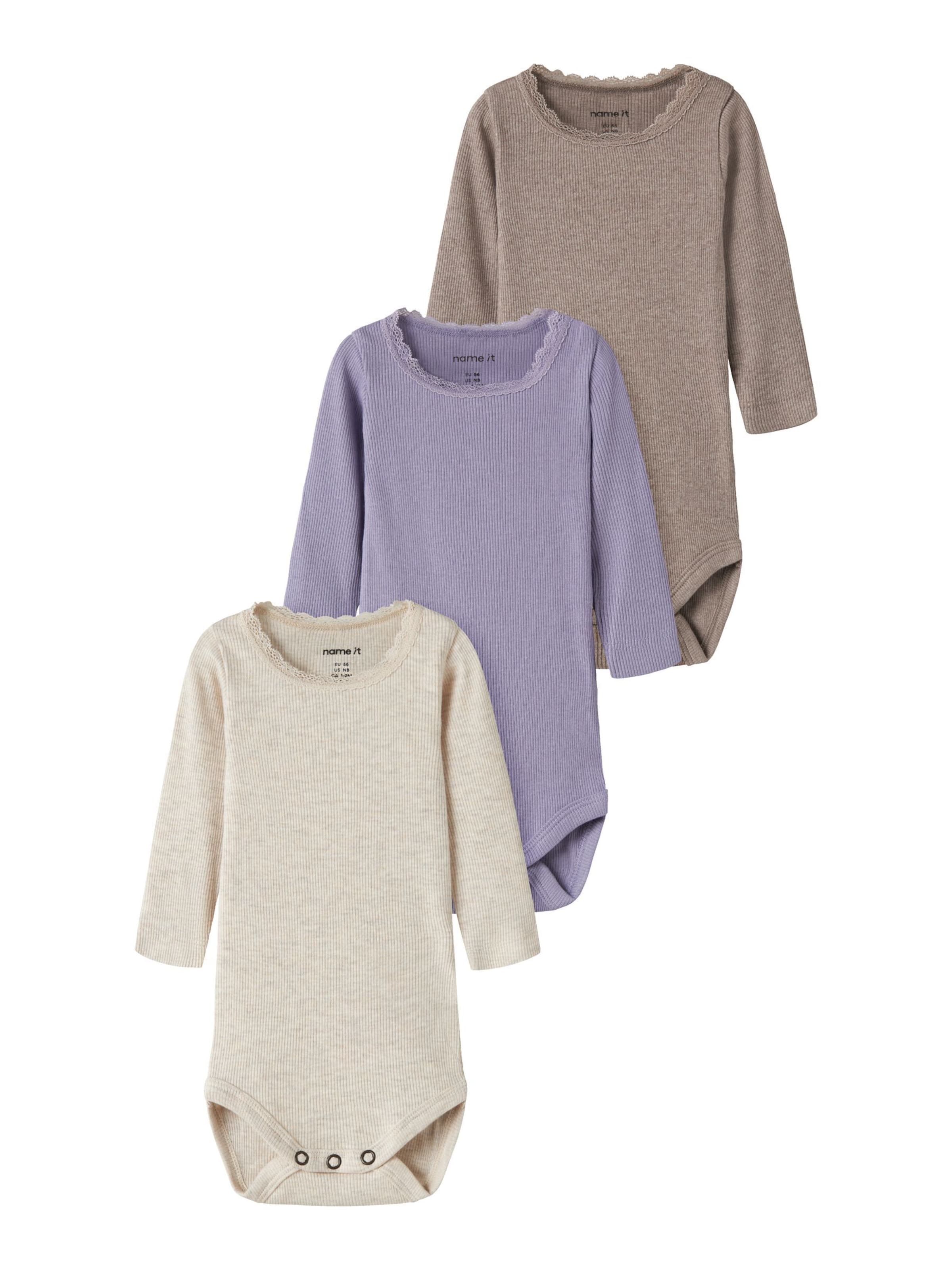 Tutina / body per bambino di NAME IT in beige: frontale