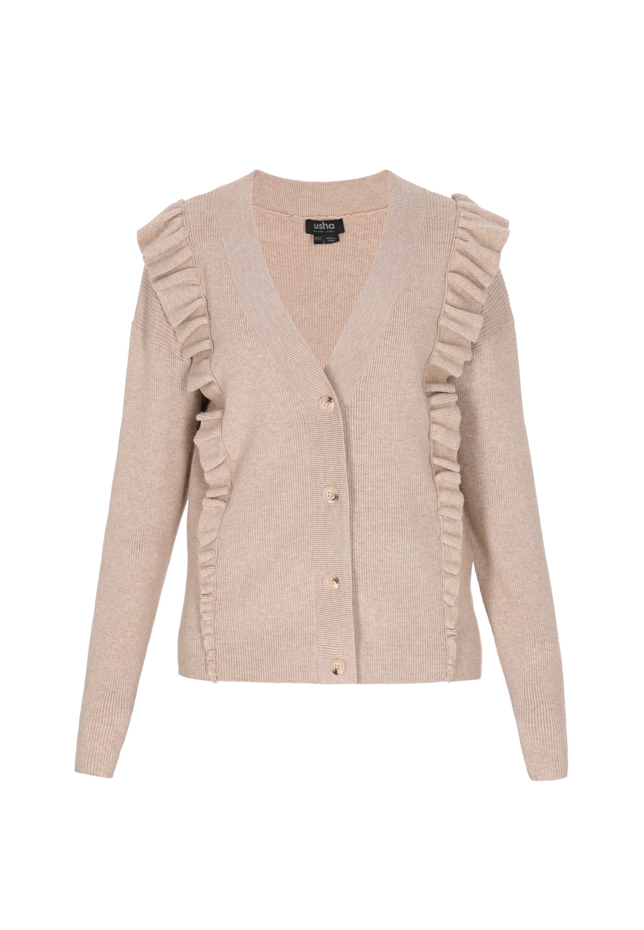 usha BLACK LABEL - Cárdigan en beige: frente