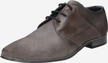 bugatti Lace-Up Shoes in Grey: front