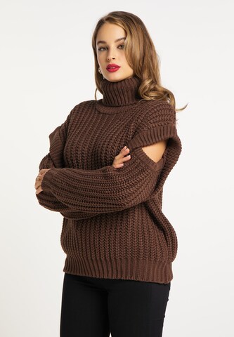 faina Sweater in Brown: front