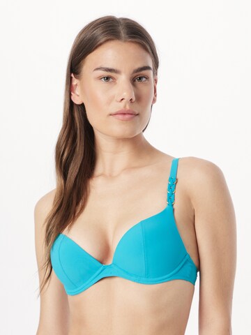 Chantelle - Clásico Top de bikini 'Emblem' en azul: frente
