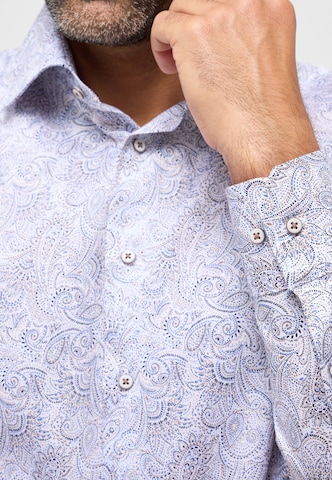 ETERNA Comfort fit Button Up Shirt in Blue